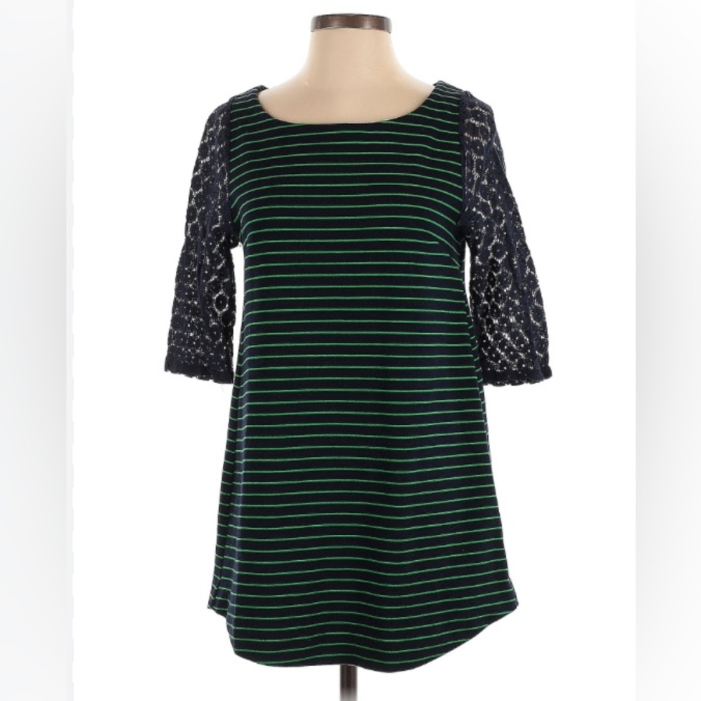 Anthropologie Postmark Minidress/ Tunic Top with Lace Sleeves
